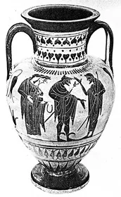AMPHORA, NECK (ATHENIAN, BLACK-FIGURE)