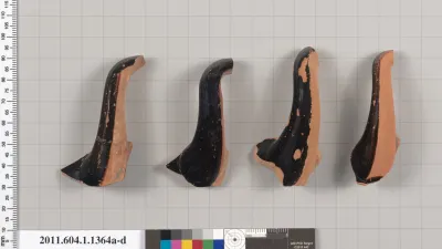 Terracotta fragments of kylikes (drinking cups)