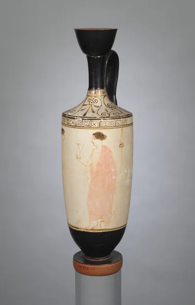 Terracotta lekythos (oil flask)