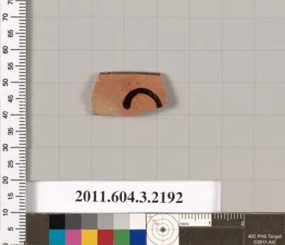 Terracotta rim fragment of a kylix (drinking cup)