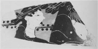 KRATER, COLUMN, FRAGMENT (ATHENIAN, BLACK-FIGURE)