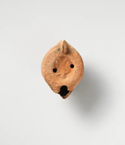 Terracotta oil lamp