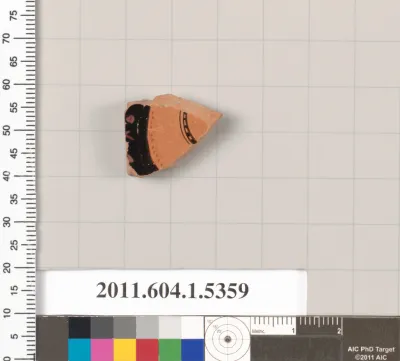 Terracotta fragment of a kylix (drinking cup)