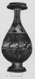 BOTTLE (SOUTH ITALIAN, GNATHIAN, BLACK GLAZE)