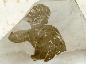 AMPHORA, PANATHENAIC PRIZE, FRAGMENT (ATHENIAN, BLACK-FIGURE)