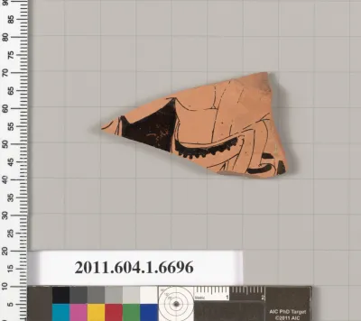 Terracotta fragment of a kylix (drinking cup)