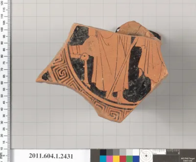 Terracotta fragment of a kylix (drinking cup)