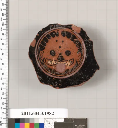 Terracotta fragment of a kylix (drinking cup)