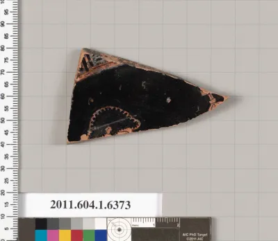 Terracotta fragment of a kylix (drinking cup)