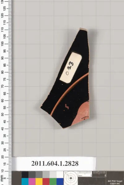 Terracotta fragment of a kylix (drinking cup)