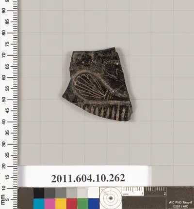 Terracotta rim fragment of an open shape