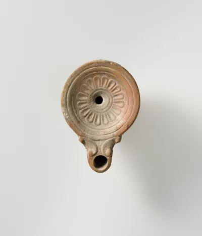 Terracotta oil lamp