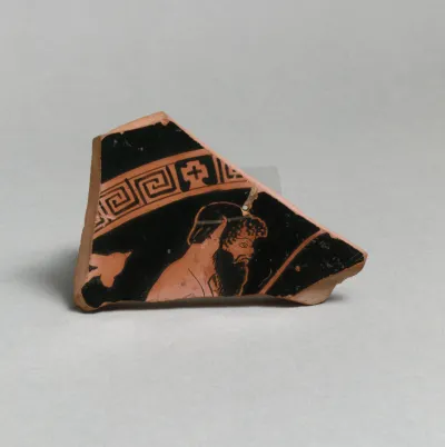 Fragment of a terracotta kylix (drinking cup)