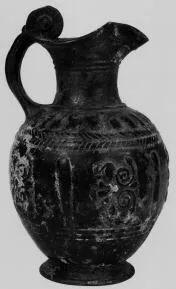 OINOCHOE (ETRUSCAN, BUCCHERO)