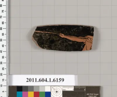 Terracotta rim fragment of a kylix (drinking cup)