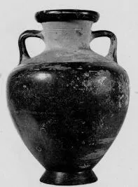 AMPHORA, BELLY (ITALIOTE, BLACK GLAZE)