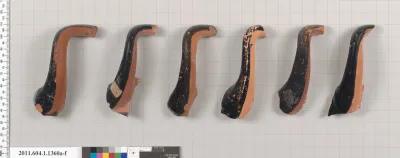 Terracotta fragments of kylikes (drinking cups)