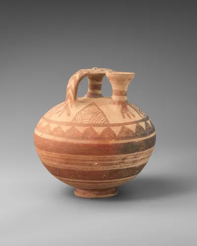 Terracotta stirrup jar