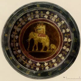 PLATE (ETRUSCAN, BLACK GLAZE)