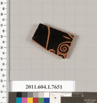 Terracotta fragment of a kylix (drinking cup)