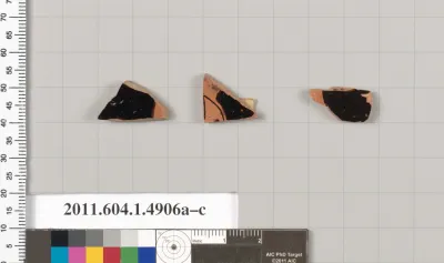 Terracotta fragments of kylikes (drinking cups)