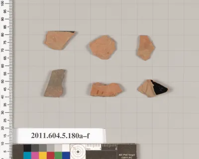 Terracotta fragments of kylikes (drinking cups)