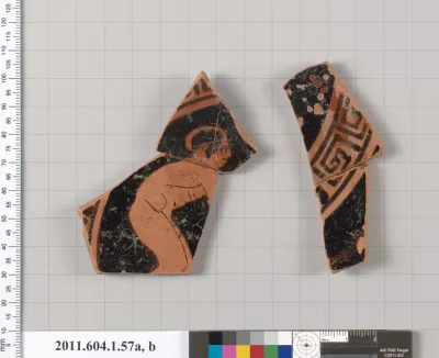 Terracotta fragments of a kylix (drinking cup)