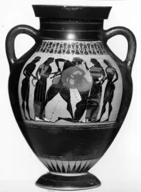 AMPHORA, BELLY, TYPE B (ATHENIAN, BLACK-FIGURE)