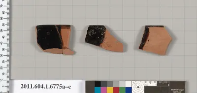 Terracotta rim fragments of kylikes (drinking cups)