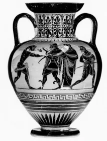 AMPHORA, NECK (ATHENIAN, BLACK-FIGURE)