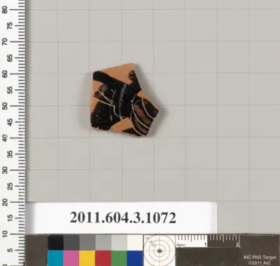 Terracotta fragment of a mastoid (drinking cup with narrow base)