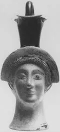 FIGURE VASE, OINOCHOE (ATHENIAN, RED-FIGURE)