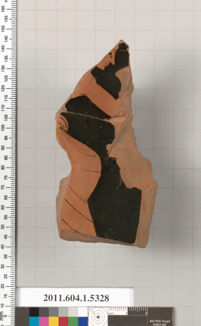 Terracotta fragment of a kylix (drinking cup)