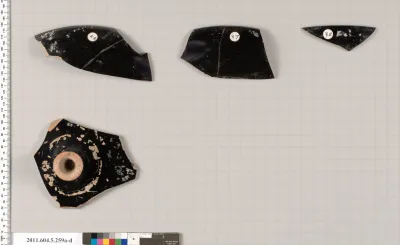 Terracotta fragments of a kylix (drinking cup(