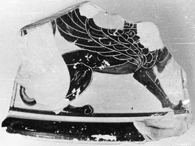 PYXIS, FRAGMENT (ATHENIAN, BLACK-FIGURE)