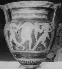 KRATER, COLUMN (ATHENIAN, RED-FIGURE)