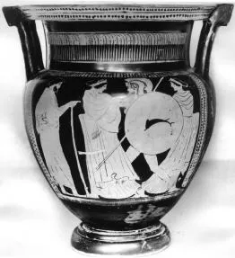 KRATER, COLUMN (ATHENIAN, RED-FIGURE)