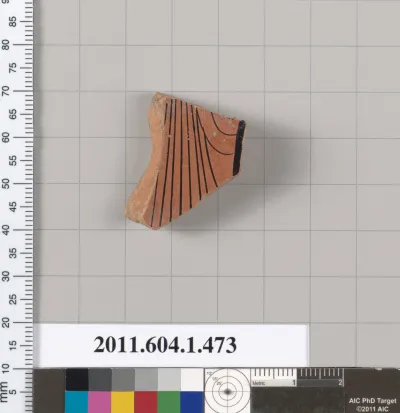 Terracotta fragment of a kylix (drinking cup)