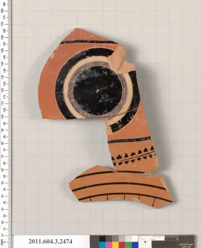 Terracotta fragment of a kylix: eye-cup (drinking cup)?