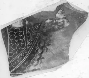 AMPHORA, PANATHENAIC PRIZE, FRAGMENT (ATHENIAN, BLACK-FIGURE)