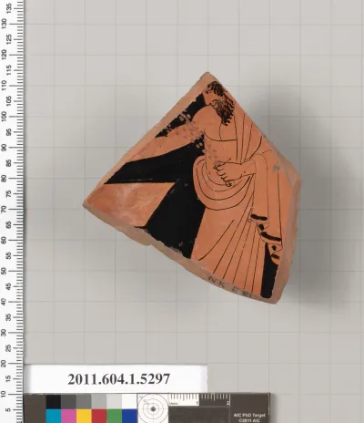 Terracotta fragment of a kylix (drinking cup)