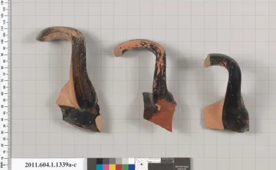 Terracotta fragments of kylikes (drinking cups)