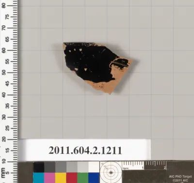 Terracotta fragment from a kantharos: head vase