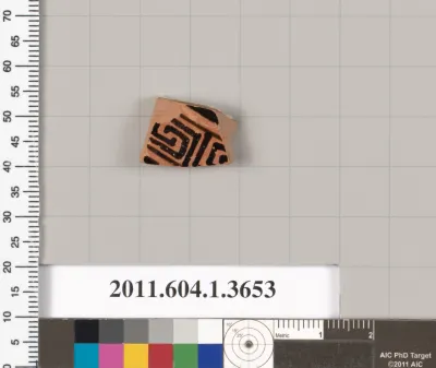 Terracotta fragment of a kylix (drinking cup)