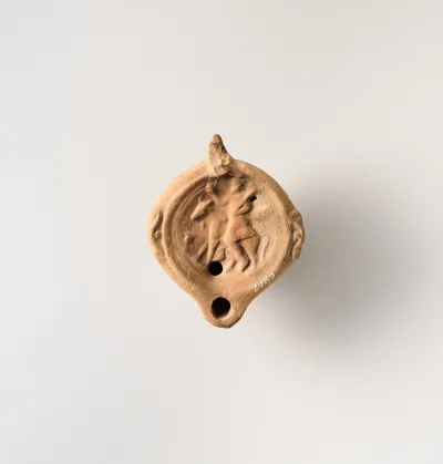 Terracotta oil lamp