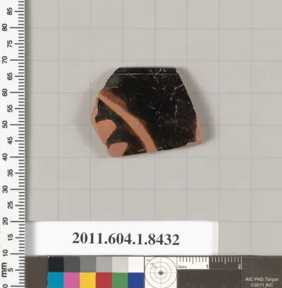 Terracotta rim fragment of a kylix (drinking cup)