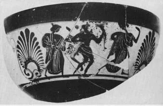 SKYPHOS, FRAGMENT (ATHENIAN, BLACK-FIGURE)