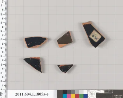 Terracotta rim fragments of kylikes(drinking cups)