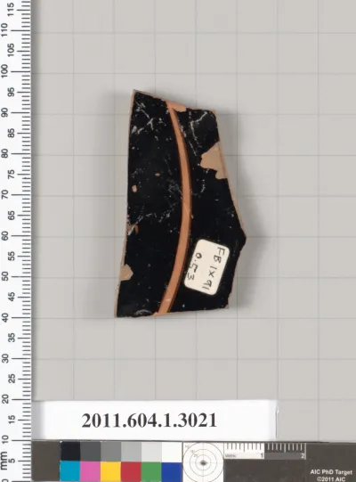 Terracotta fragment of a kylix (drinking cup)