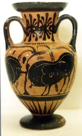 AMPHORA, NECK (ATHENIAN, BLACK-FIGURE)